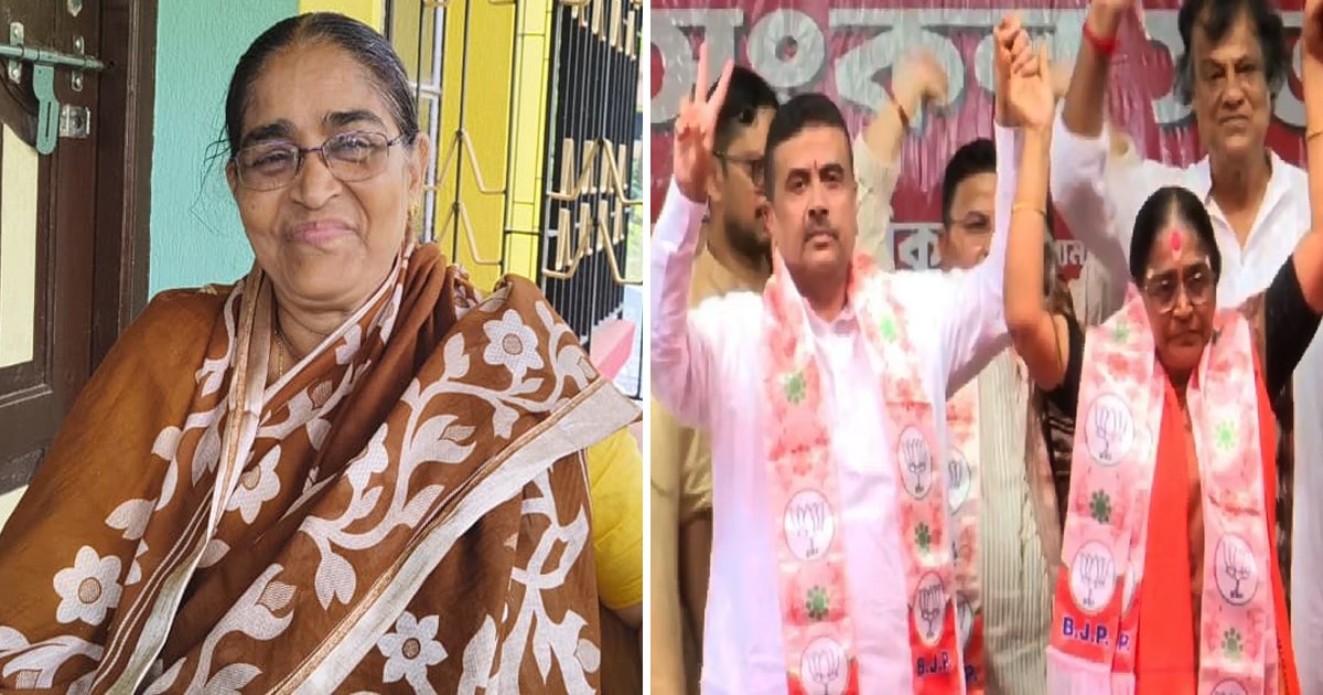 নন্দীগ্রামে বিজেপি প্রার্থী চন্দ্রনাথ রথের মা, আজই শুভেন্দু অধিকারীর সঙ্গে মনোনয়ন জমা দেবেন হাসিরানি রথ